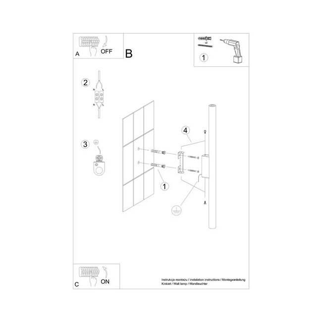 Kinkiet PASTELO 2 czarny-158047