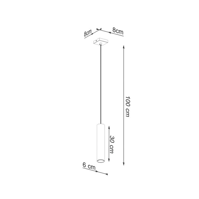 Lampa Wisząca LAGOS 1 złoty połysk-158217