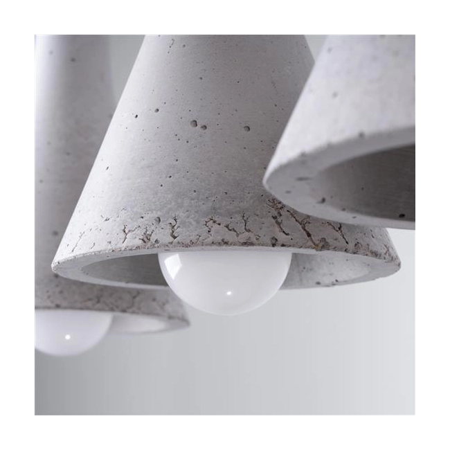 Lampa wisząca REA 3L beton-158365