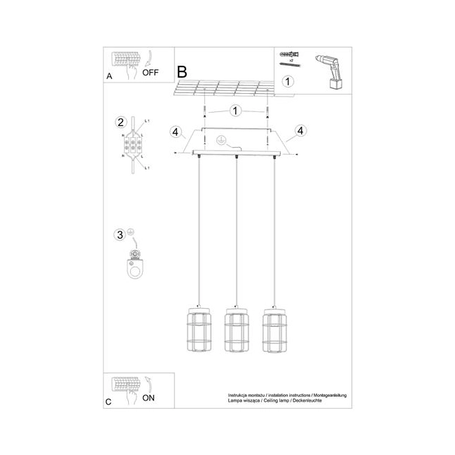 Lampa wisząca GOTTO 3L-158473