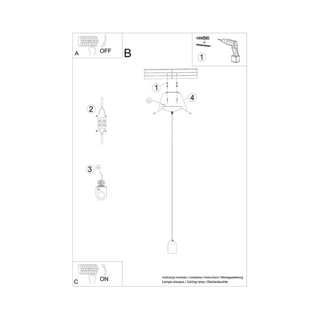 Lampa wisząca NESO 1-158654