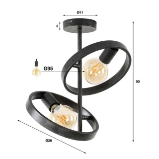 LAMPA SUFITOWA ARES METALOWA-159579