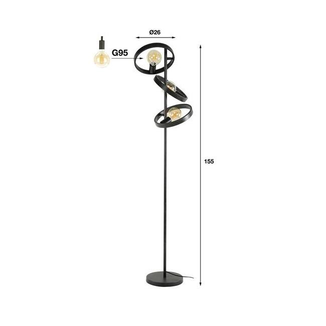 LAMPA PODŁOGOWA ARES II METALOWA-159521