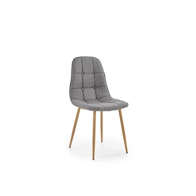 K316 krzesło tapicerka - popielata, nogi - dąb miodowy (1p=4szt)
