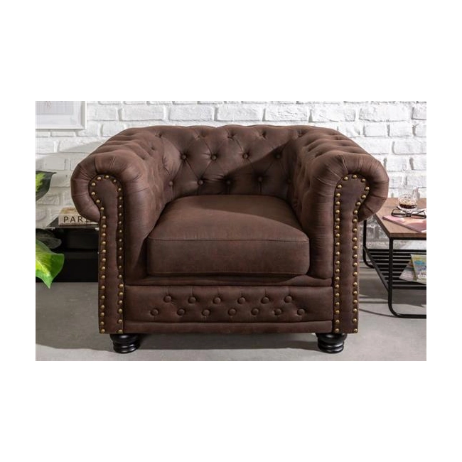 FOTEL CHESTERFIELD BRĄZOWY-159843