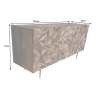 KOMODA STONE FINISH 145X43CM PALISANDER-160754