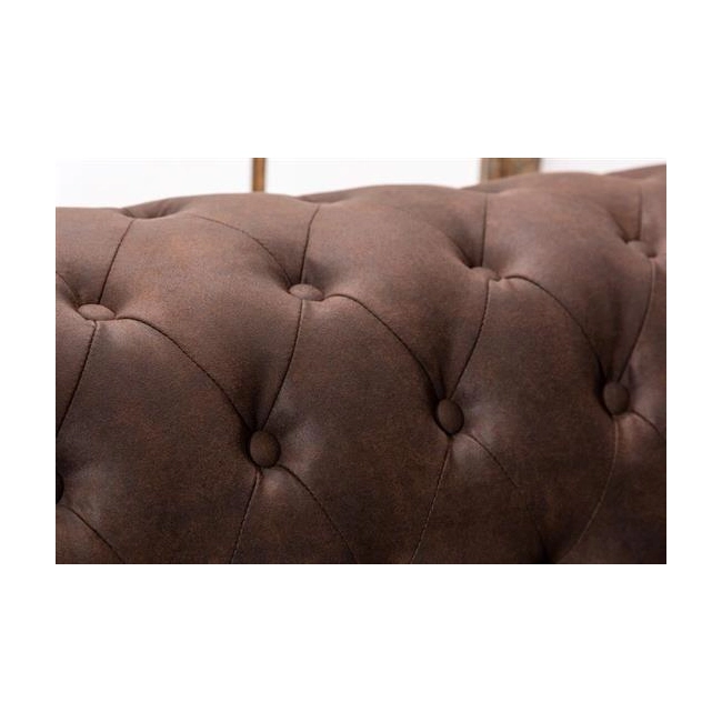 SOFA 3-OSOBOWA CHESTERFIELD BRĄZOWA 200 CM-160014