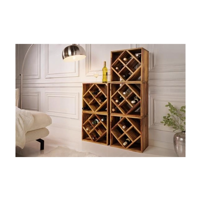 REGAŁ NA WINO CUBUS 40X25 CM PALISANDER-160702