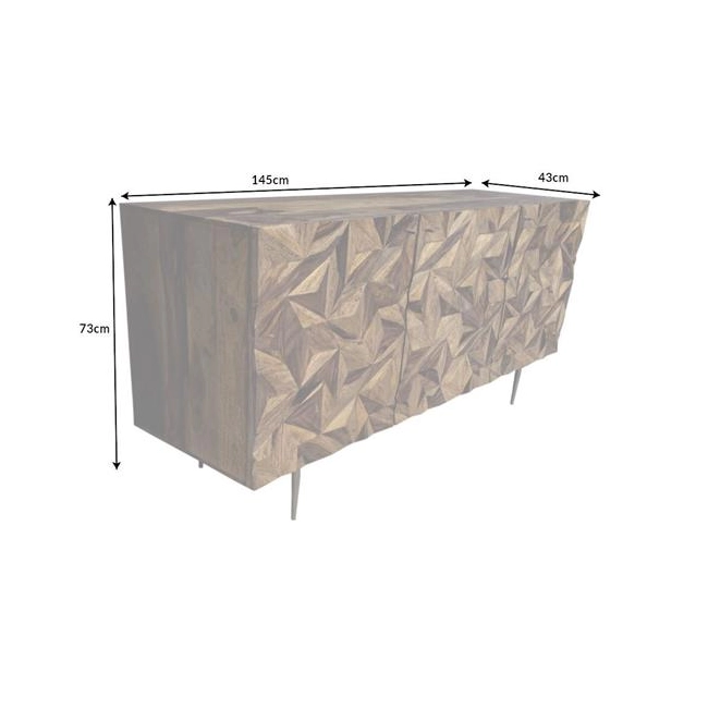 KOMODA STONE FINISH 145X43CM PALISANDER-160754