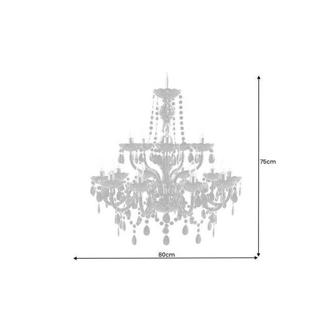 ŻYRANDOL DIAMENT 15 RAMION - TRANSPARENTNY-182331