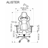 ALISTER fotel gabinetowy popielaty / czarny-183836