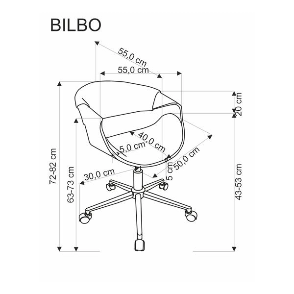 BILBO fotel gabinetowy czarny / orzechowy (1p=1szt)-183989