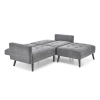 CORNELIUS sofa rozkładana z funkcją narożnika popiel (1p=1szt)-184256