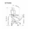 ETHAN fotel gabinetowy popielaty (1p=1szt)-184448