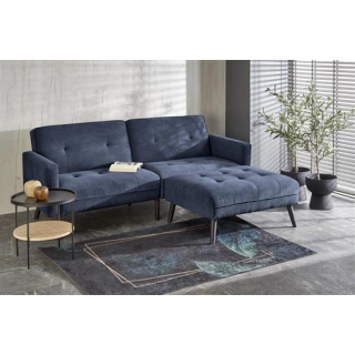 CORNELIUS sofa rozkładana z funkcją narożnika niebieska (1p=1szt)-184239