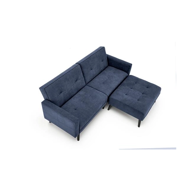 CORNELIUS sofa rozkładana z funkcją narożnika niebieska (1p=1szt)-184238