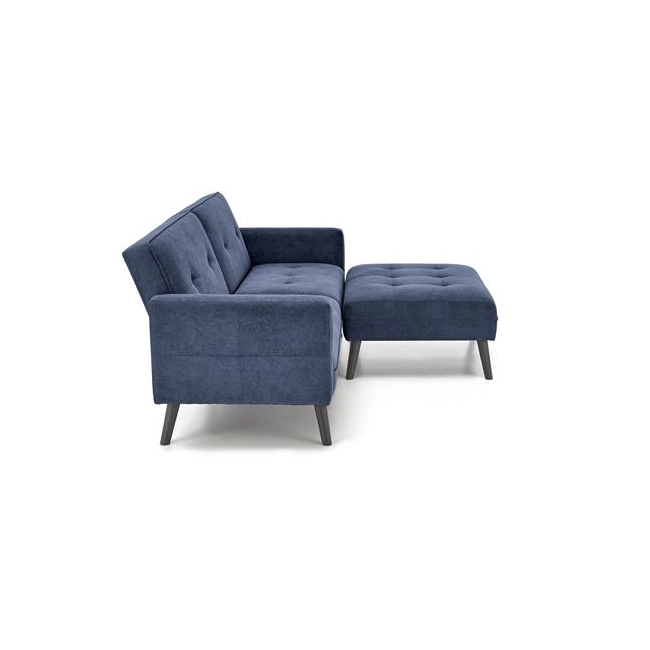 CORNELIUS sofa rozkładana z funkcją narożnika niebieska (1p=1szt)-184240