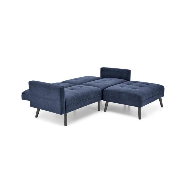 CORNELIUS sofa rozkładana z funkcją narożnika niebieska (1p=1szt)-184243