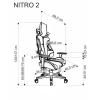 NITRO 2 fotel gabinetowy tkanina, czerwony / czarny (1p=1szt)-186370