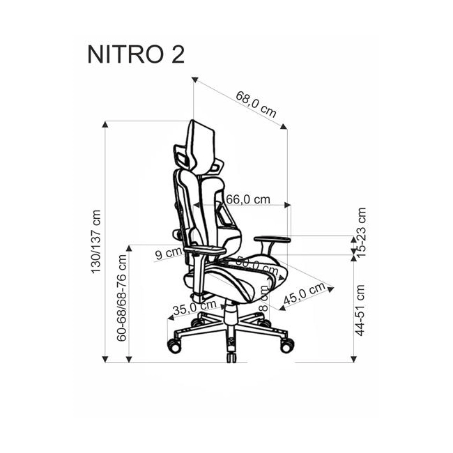 NITRO 2 fotel gabinetowy tkanina, czerwony / czarny (1p=1szt)-186370