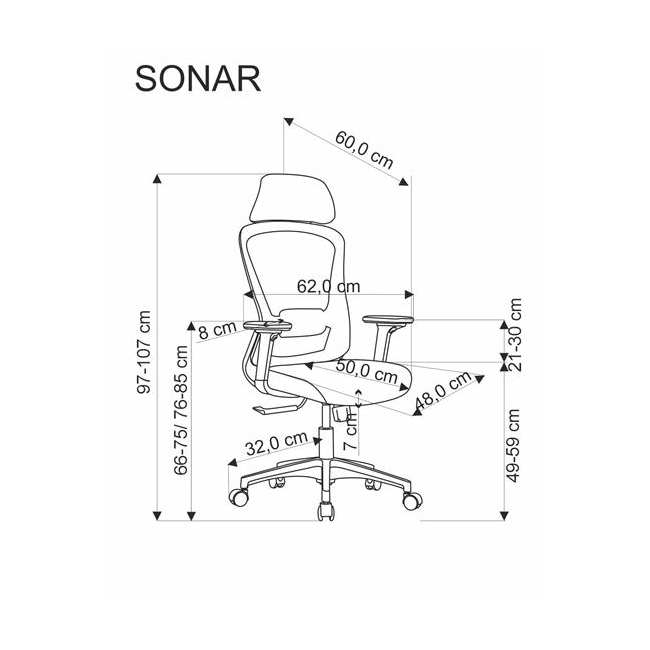 SONAR fotel gabinetowy czarny-186736