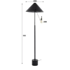 LAMPA PODŁOGOWA FERIT 154 CM METALOWA CZARNA-187930