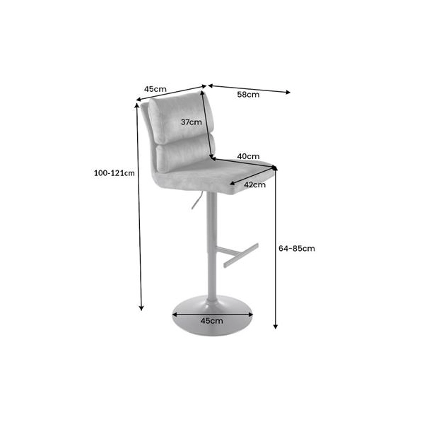 HOKER COMFORT AKSAMIT SZARY-187855