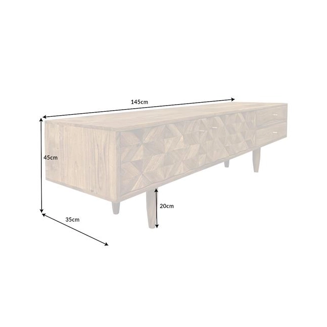 SZAFKA RTV ALPINE 145X40 CM AKACJA MIODOWA-187516