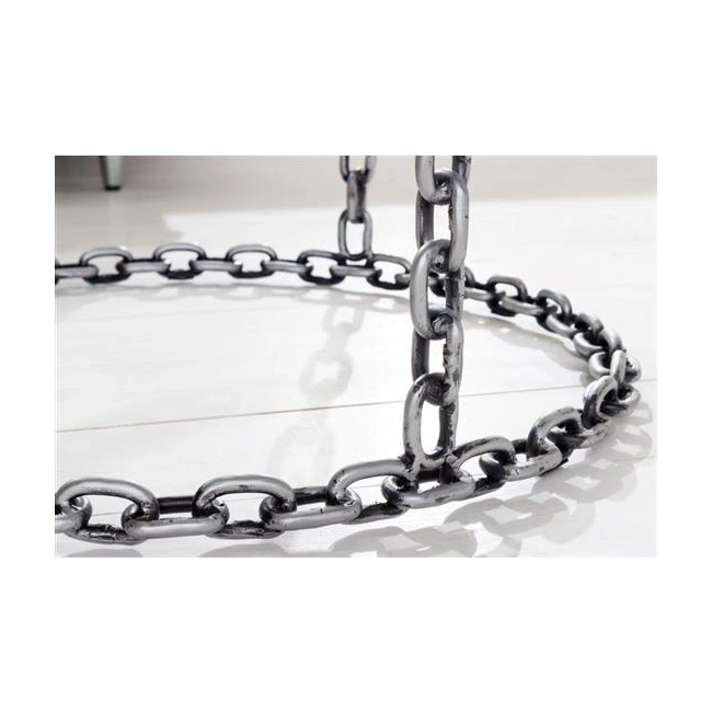 STOLIK KAWOWY CHAIN 65CM SREBRNY-187597