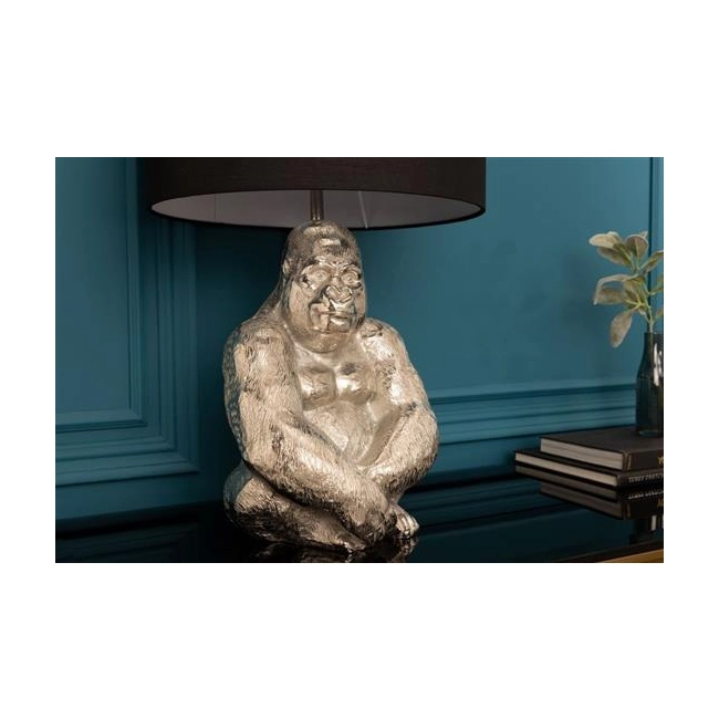 LAMPA STOŁOWA GORILLA 60 CM SREBRNA PODSTAWA-187937