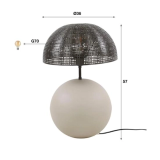 LAMPA STOŁOWA KALITA 57 CM SZARA-192135