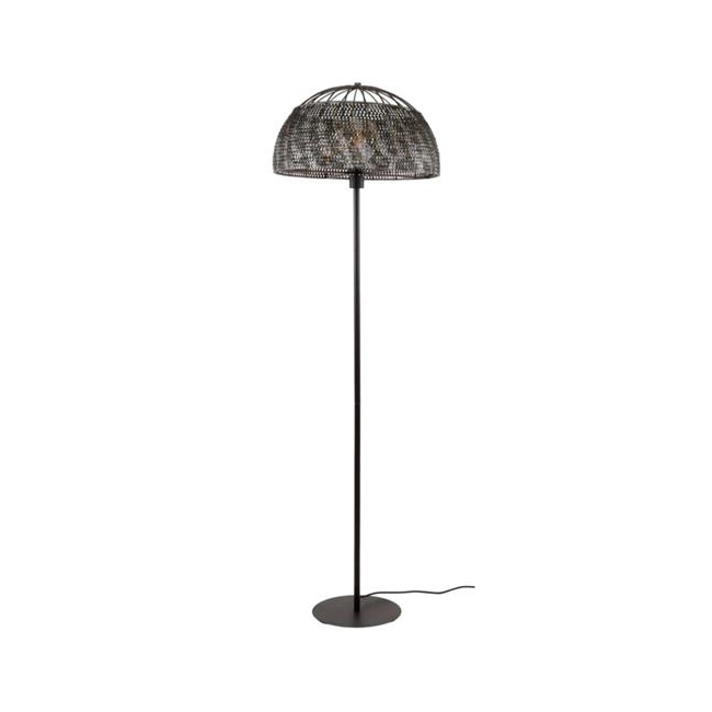 LAMPA PODŁOGOWA ASTER 164 CM METALOWA CZARNOBRĄZOWA