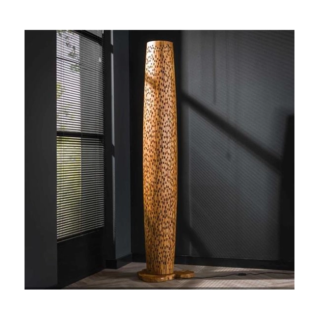 LAMPA PODŁOGOWA BROKAT 184 CM TEAK-192101