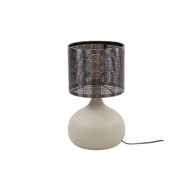 LAMPA STOŁOWA KALITA 46 CM SZARA