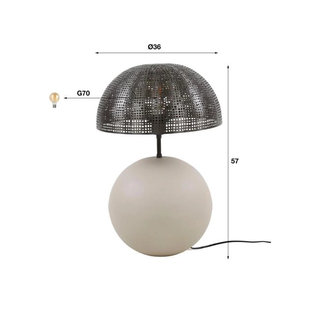 LAMPA STOŁOWA KALITA 57 CM SZARA-192135