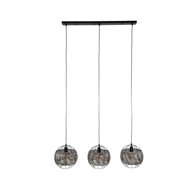 LAMPA WISZĄCA ASTER III METALOWA CZARNOBRĄZOWA